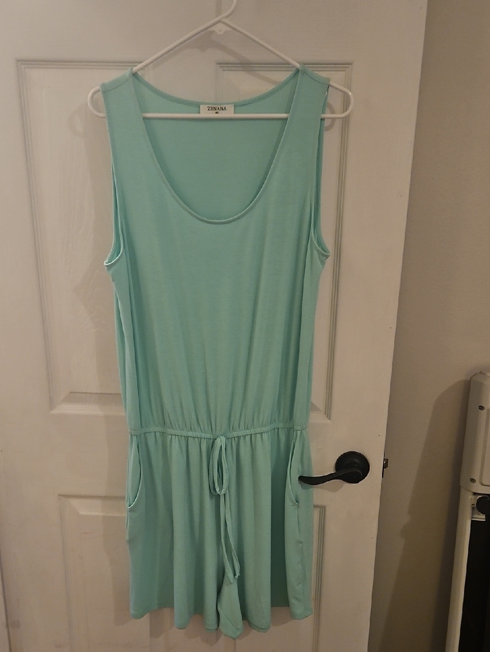 Zenana Outfitters Mint Green Sleeveless Romper